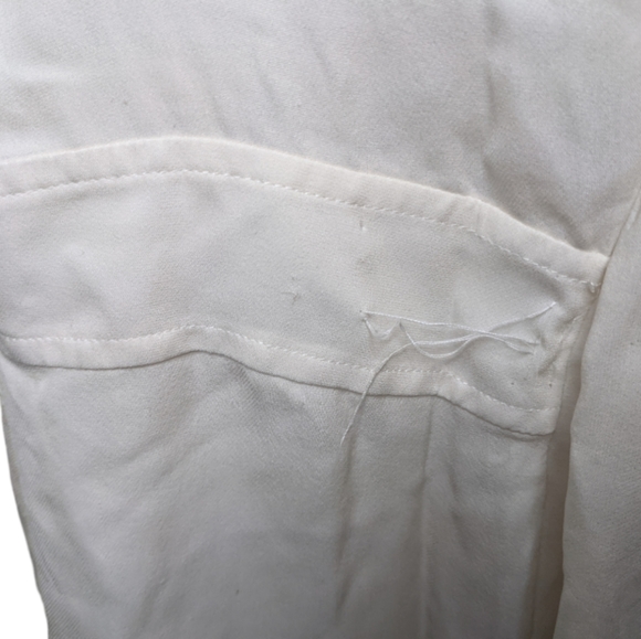 BCBGMaxAzria Cream Ruffle Button-Down Dress S 🤍✨ - Picture 10 of 16